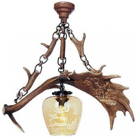Lampadario corna di daino Lampadario corna di daino