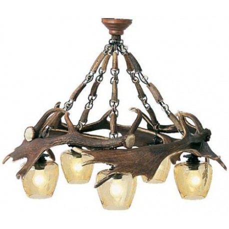 Lampadario corna di daino Lampadario corna di daino