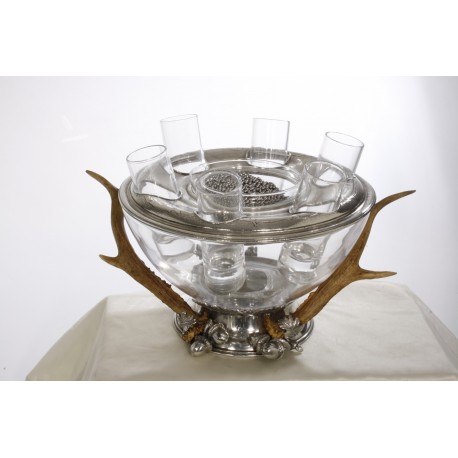 Porta caviale e vodka in peltro