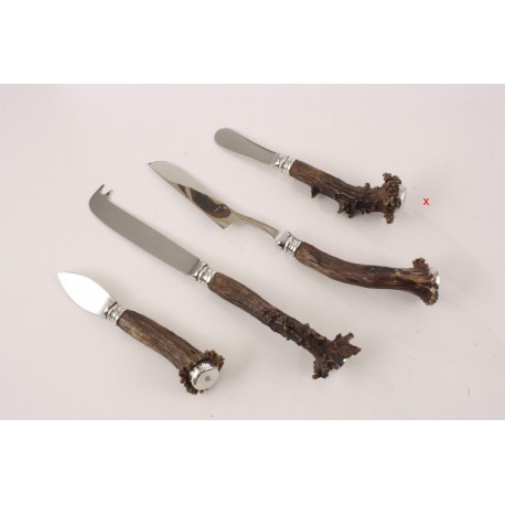 Posata da tavola con manico in corno di capriolo - FORMAGGIO SPALMABURRO